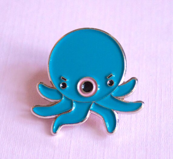 Angry Octopus Takoyaki Enamel Pin Brooch Lapel Pin Osaka Etsy