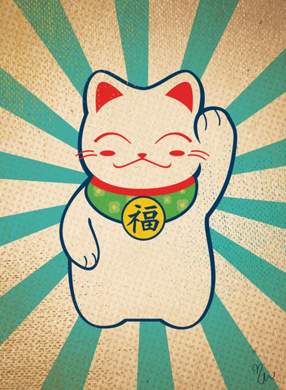 Chinese Good Luck Cat Paintings