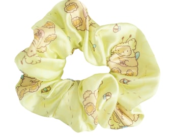 Osito Bumble bee Yellow Scrunchie - Spring Easter Soft Satin pastel