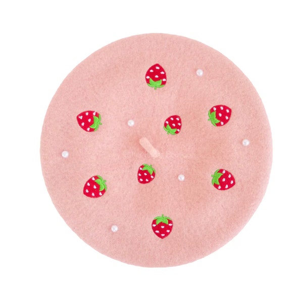 Kawaii Strawberry Beret
