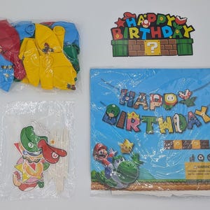 NEUE Super Mario Bros. Spiel Thema Geburtstag Party Dekorationen Set.37 STÜCKE, MB+TS