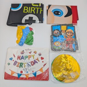 Ensemble de décorations de fête d'anniversaire sur le thème du jeu Super Mario Bros. 33 PCS, MB + TS
