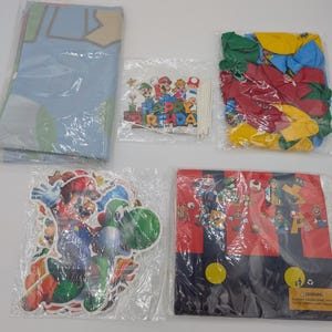 Ensemble de décorations de fête d'anniversaire sur le thème du jeu Super Mario Bros. 43 PCS, MB + TS