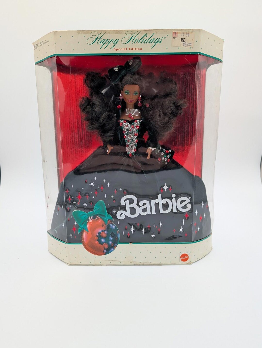 1991 Happy Holidays Barbie African American Christmas Barbie Doll