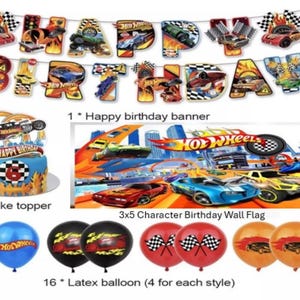 Hot Wheels Verjaardagsfeestje Benodigdheden Jongen/meisje Decoratieset Gratis verzending