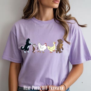 Farm Animal Evolution DTF Transfer – Cat Chicken Duck Bear Funny Heat Press