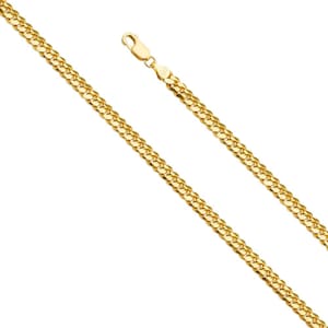 14K Solid Yellow Gold Miami Cuban Chain Bracelet & Necklace- 5mm Thick | 8&quot;, 22&quot;, 24&quot;, 26&quot; | Men&#39;s Real Minimalist Gold Chain | Gift for Him