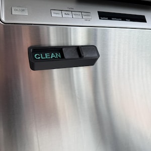 Dishwasher Status Magnet Clean/Dirty: Minimalist Kitchen Decor, Keep Your Dishes in Check!