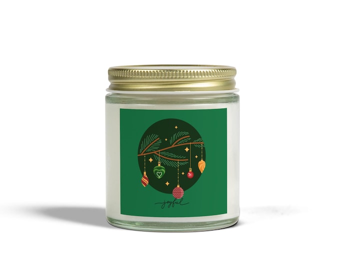 Holiday Scented Candles, Cozy Gift, Aromatherapy Decor, Festive Home Fragrance, Christmas Candle, Seasonal Decor