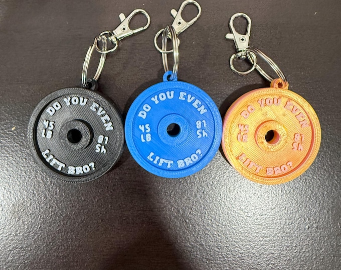 Mini Weight Plate Keychain: Gym Motivation, Powerlifting Gift, Buy 2 get 1 FREE