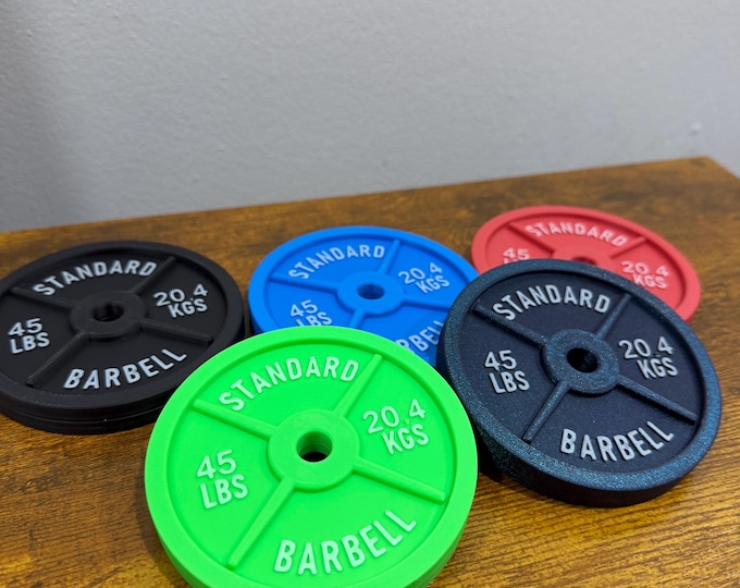 Two sided Barbell Coaster - Gym Lover Gift, Fitness Decor