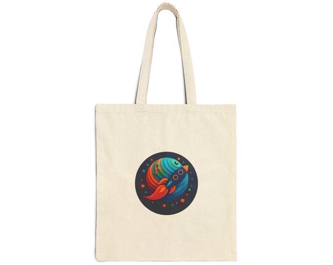 StratosPhere Branded Cotton Canvas Tote Bag: Eco-Friendly Reusable Shopping Bag