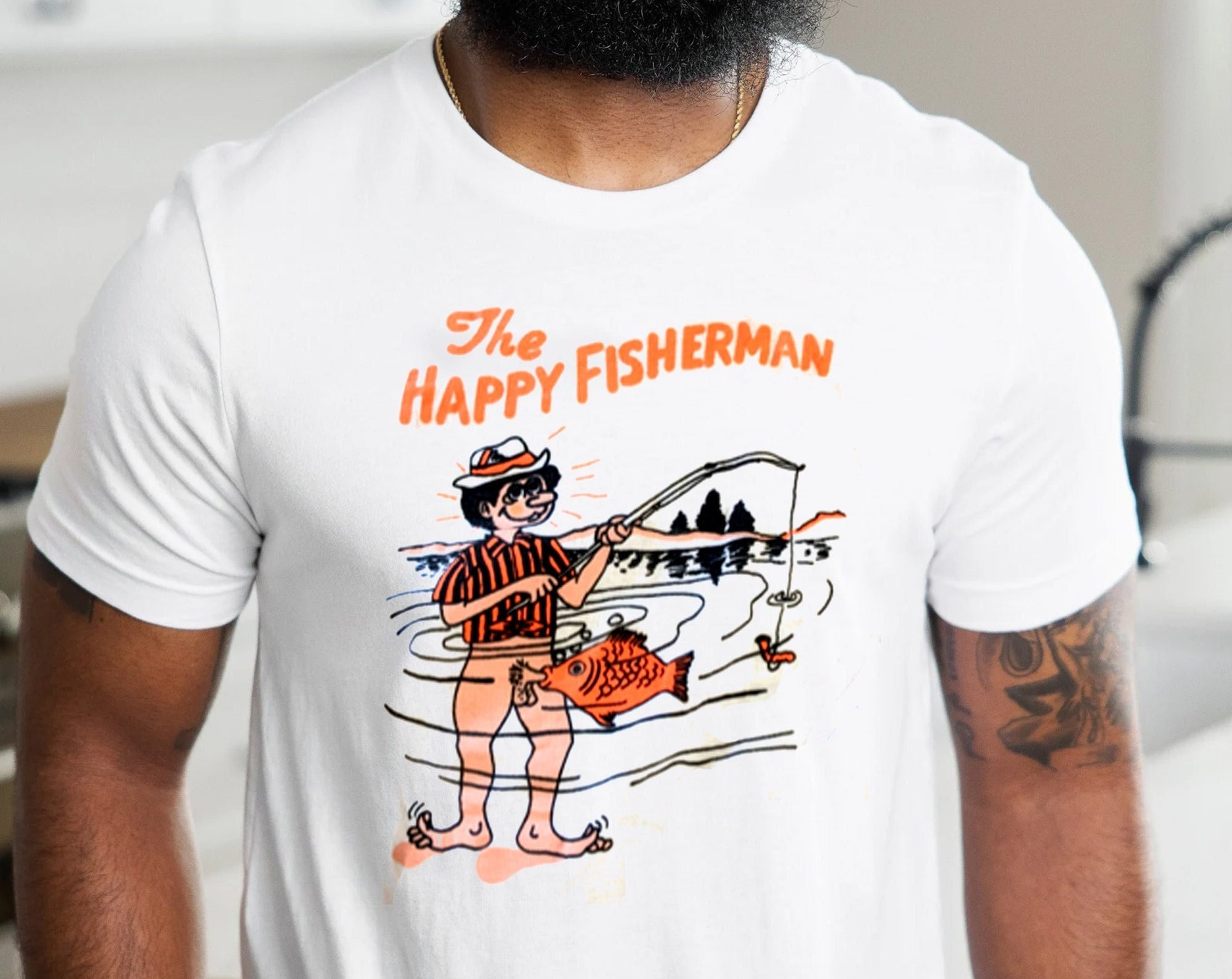 Discover The Happy Fisherman T Shirt