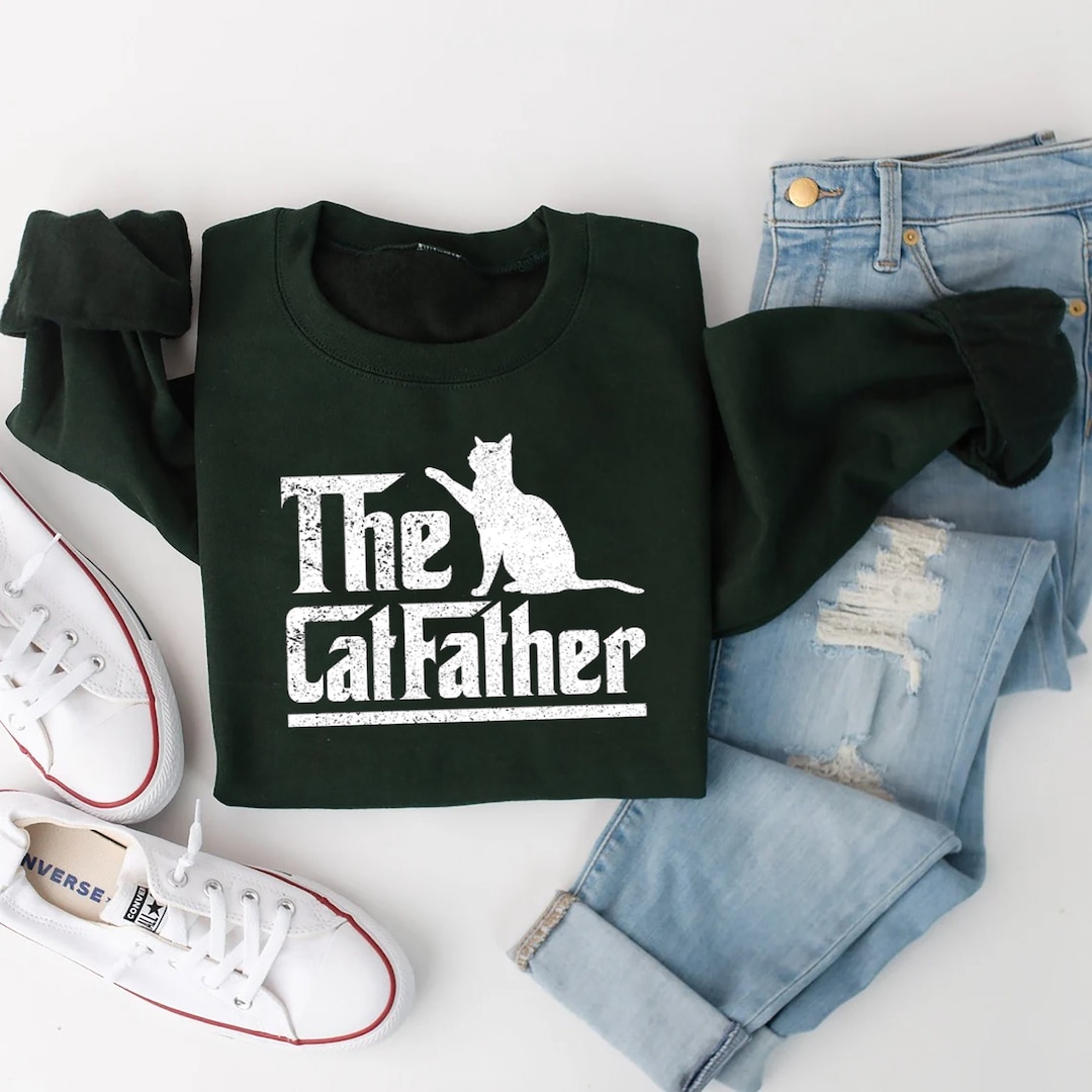 The Catfather Personalized Custom Cat Dad Shirt Cat Dad - Etsy