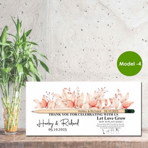 30 PCS Personalized Seed Pencils, Engraved Custom Pencils, Wedding Favors for Guests, Plantable Eco Friendly Favor, Thank You Gift,