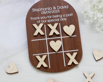 Personalisierte Hochzeit Tischspiele - Hochzeit Andenken Geschenk, - Hochzeitsideen - Einzigartige Hochzeit Gastgeschenke - Herz & Kreuze - Personalisierte Geschenke