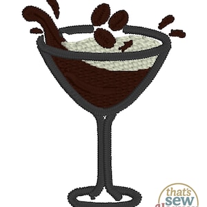 4 sizes Espresso Martini Embroidery Design, Sloshy Espresso Martini, Party Cocktail
