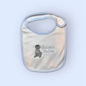 Puppy Baby Bestie Bib | Embroidered Baby Bib