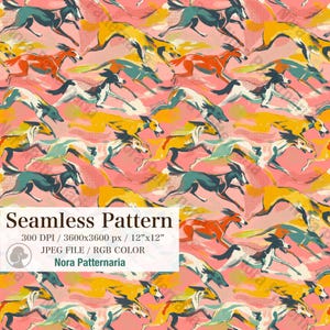 Motif lévrier rétro - Chiens qui courent sans couture, impression chien de course vintage, papier numérique pour tissu et scrapbooking