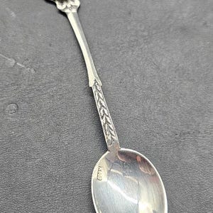 1950s Solid Silver 800 Souvenir Spoon Istanbul, Germany K800 Hallmark, Vintage Coffee Travel Collectible, Mid-Century Small Spoon