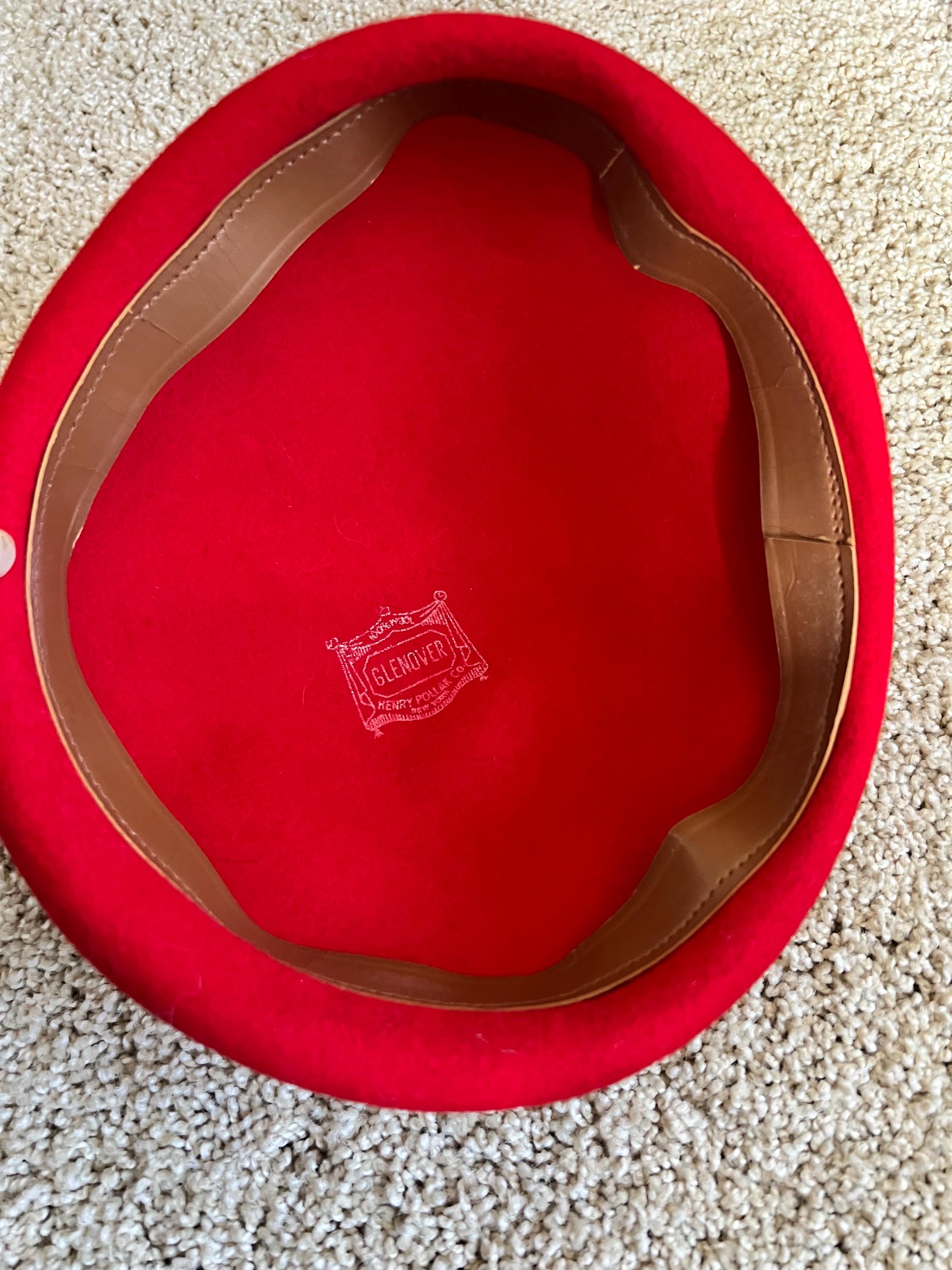 Vintage Henry Pollack Bright Tomato Red Beanie Beret - Etsy  display picture 1