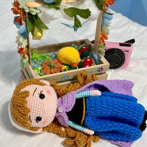 Frost Prinsessa Virkade Dockor - Handgjord Virkad Elsa & Anna Amigurumi Docka - Sagopresent till Flicka - Födelsedagspresent till Flicka - Frost Fan Anna