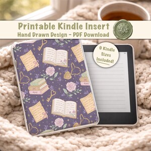 Inserto imprimible para Kindle: Romance oscuro, portada para Kindle con temática literaria. Inserto para Kindle con temática romántica, inserto básico para Kindle Scribe, Oasis Paperwhite y Colorsoft.