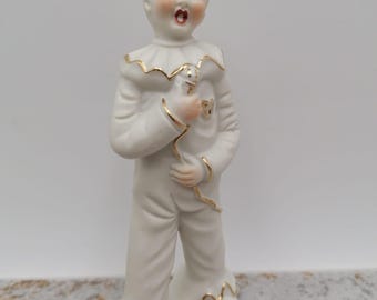 Piccolo clown d'epoca, personaggio di clown da collezione, personaggio di clown raro, clown unico.