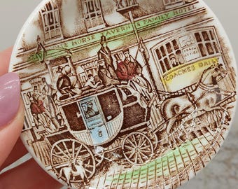 Miniature vintage plate Johnson Brothers, England, diameter 3.2"