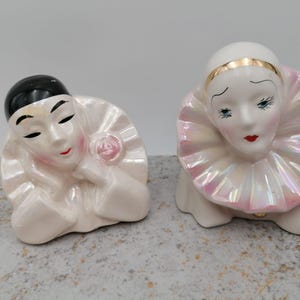 Vintage Pierrot, Figurine Pierrot, Decoration figures Pierrot.