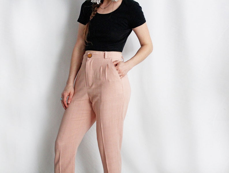 Nita Trousers PDF sewing pattern for petite women high waisted | Etsy