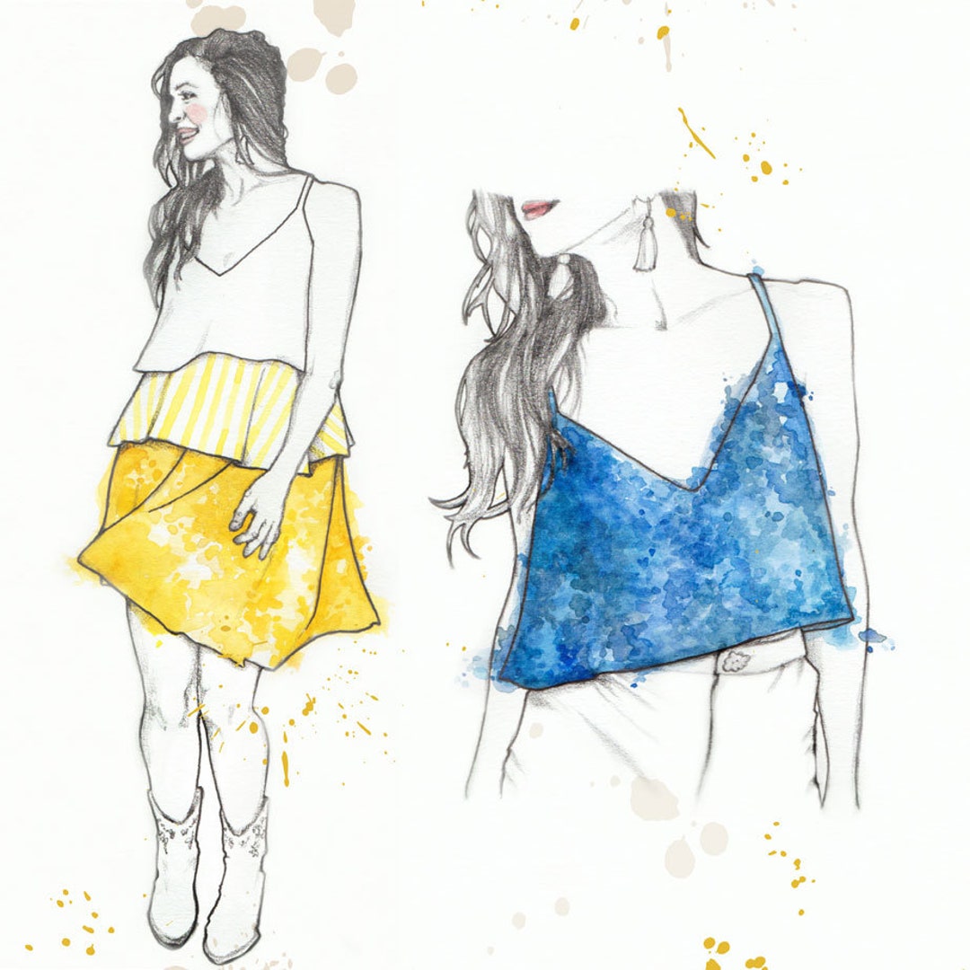 Roksi Trio PDF Sewing Pattern for Petite Women Reversible Dress, Tank ...