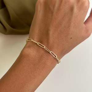 Paper Clip Bracelet, Sterling Silver Bracelet, Minimalist Jewelry, Dainty Bracelet, Women Bracelet, Gold Plated Bracelet, Gift For Her