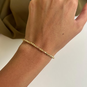 Beads Bracelet, Sterling Silver Bracelet, Minimalist Jewelry, Beaded Bracelet, Dainty Bracelet, Gift For Her, Stacking Bracelet