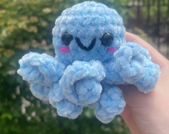 Crocheted Octopus Plushie, Handmade Stuffed Animal
