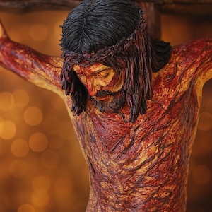 The Passion of the,realistic christ, crucifix, Jesus, Catholic art, 3D custom hand-painted figure, Religious Gifts