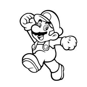 Mario SVG | Arquivo de corte do Mario saltitante para Cricut e Silhouette | Fan Art inspirado em Mario e Luigi | Clipart do Super Encanador para artesanato DIY