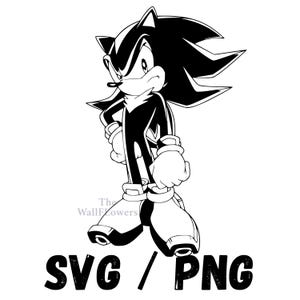 SVG/PNG - Shadow The Hedgehog - digitale download - snijbestand