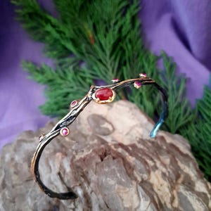 Gold Plated Silver Cuff Bracelet for Women ,Natural Agate Stone,Handmade Boho Statement Jewelry,Adjustable,Unique Gift,gift for wedding,