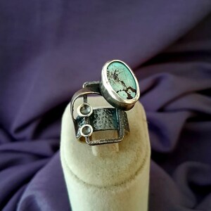 Silver womens ring,Sterling Silver Women&#39;s Ring with Turquoise Stone, Elegant Jewelry, Wedding Gift, Anniversary Gift, Gift for Mom,gift