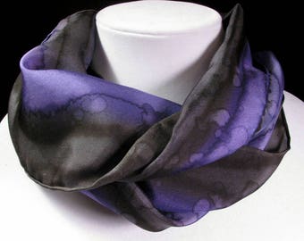 purple and black scarf