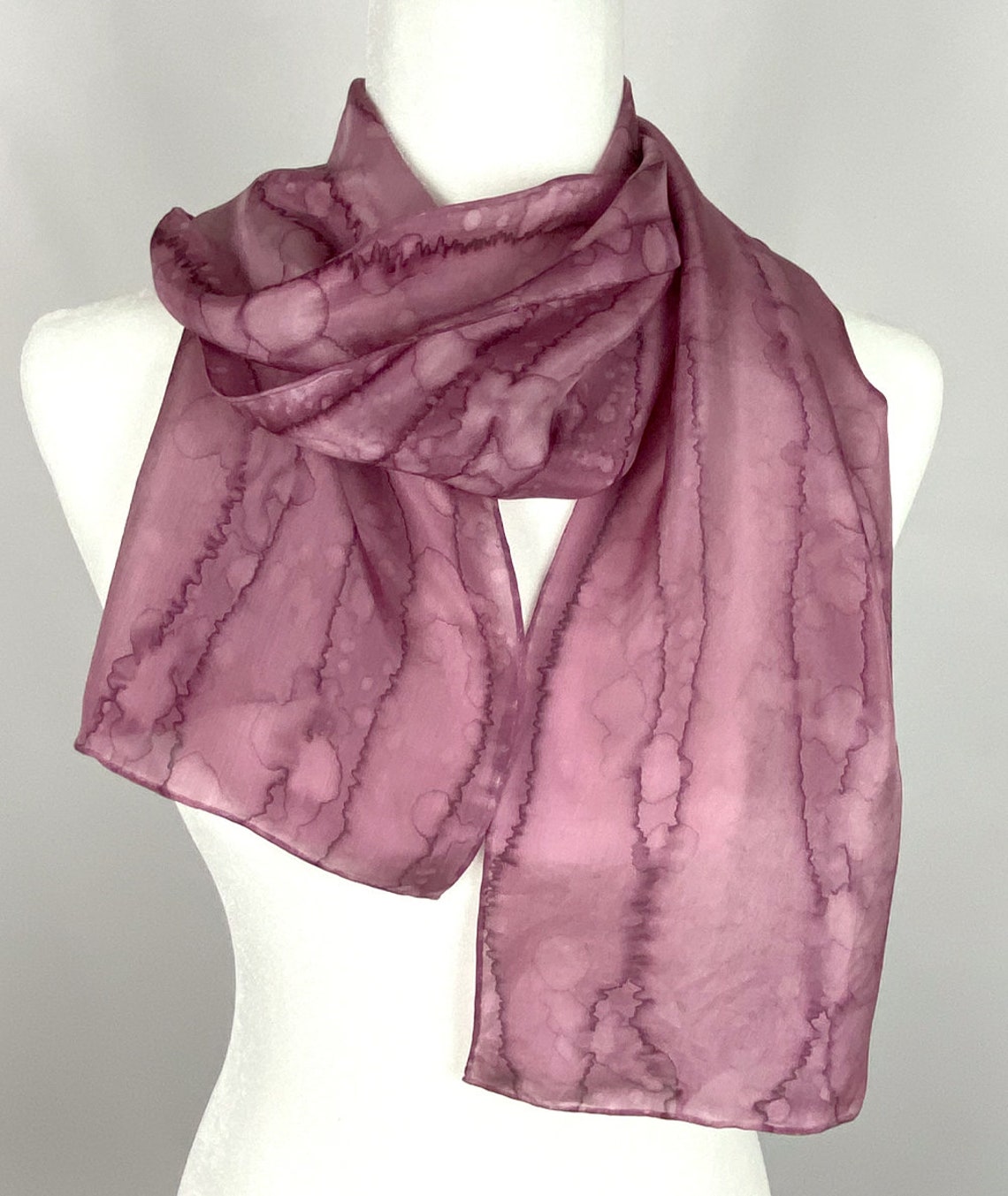Dusty Rose Scarf Rose Scarf Silk Scarf Hand Painted Silk Etsy Australia