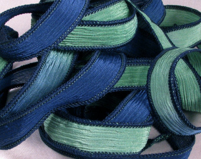 Hand Dyed Silk Ribbon Silk Wrist Wrap Hand Painted Silk Etsy