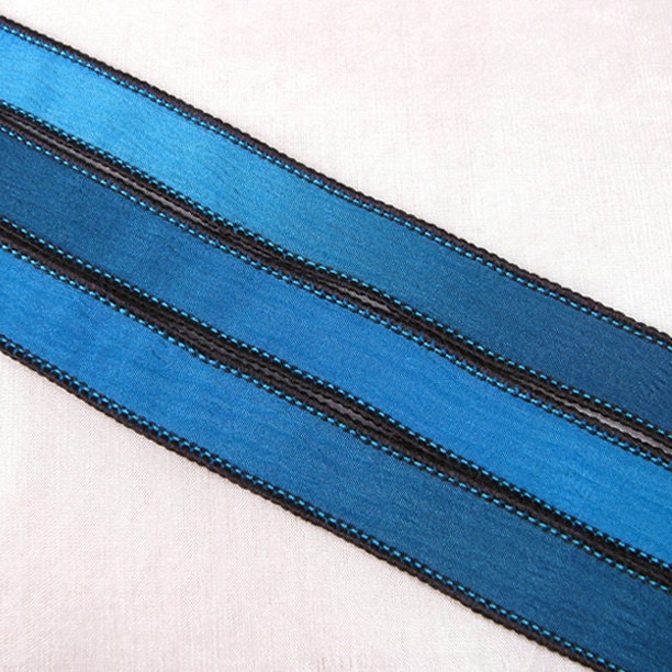 42 Hand Dyed Silk Crinkle Ribbon Silk Ribbon Bracelet Silk - Etsy
