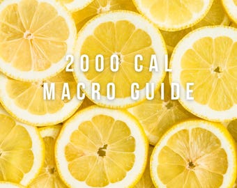 Guide macro de 2000 calories
