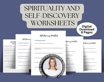 Diário Espiritual de Autodescoberta | Diário de Atenção Plena, Ferramenta de Recuperação, Crescimento Pessoal e Cura para Imprimir