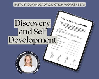 Planilha de Recuperação de Dependência Química Download Digital Rastreador de Sobriedade Recurso Imprimível Diário Modelo de Reflexão Ferramenta de Terapia Cura Emocional