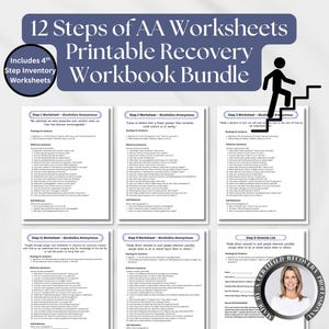 12 Step Worksheets, Addiction Recovery, Self Help, Recovery Journal
