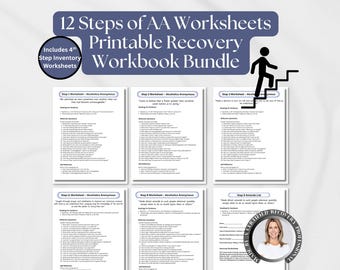 12 Schritt Arbeitsblätter, Sucht Genesung, Hilfe zur Selbsthilfe, Genesung Journal