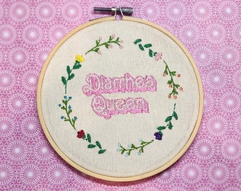 Diarrhea Queen, barbie, barbie art, barbie glam, bathroom embroidery hoop, bathroom art, funny bathroom art, granny glam embroidery hoop art